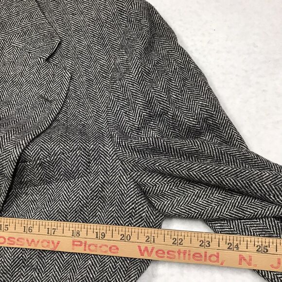 RALPH LAUREN Polo University Club Tweed Blazer Men 42L Gray Herringbone USA - Picture 9 of 16